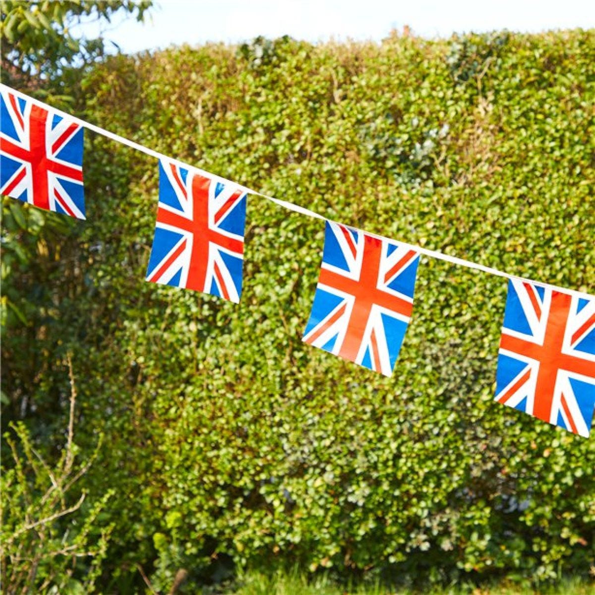 Union Jack Plastic Flag Bunting - 5m