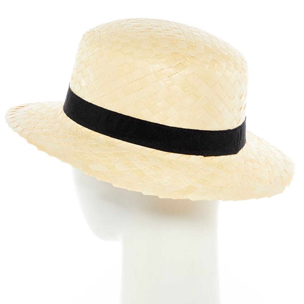 Natural  Straw Boater Hat