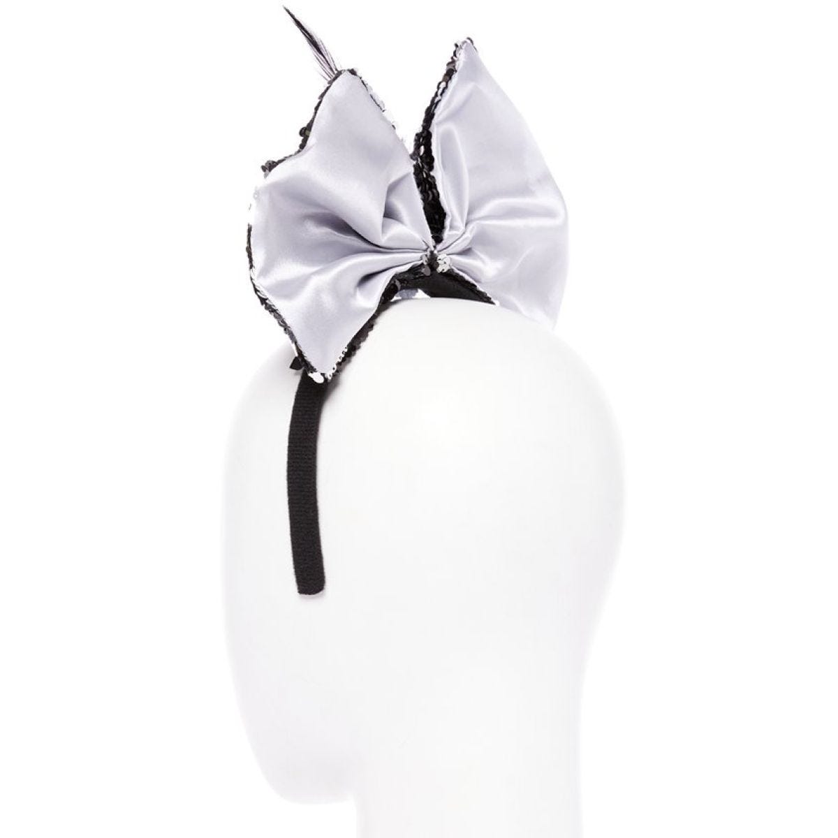 Skeleton Sequin Hair Bow Headband