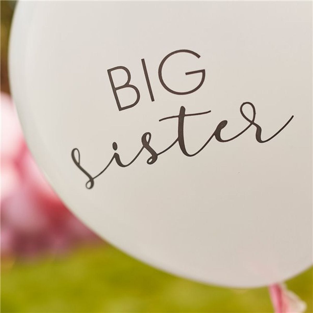 Hello Baby Big Sister Latex Balloon - 18"