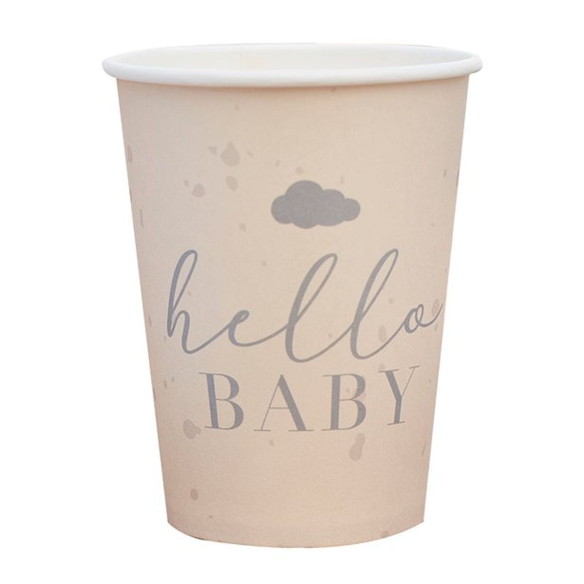 Hello Baby Eco Paper Cups - 266ml (8pk)