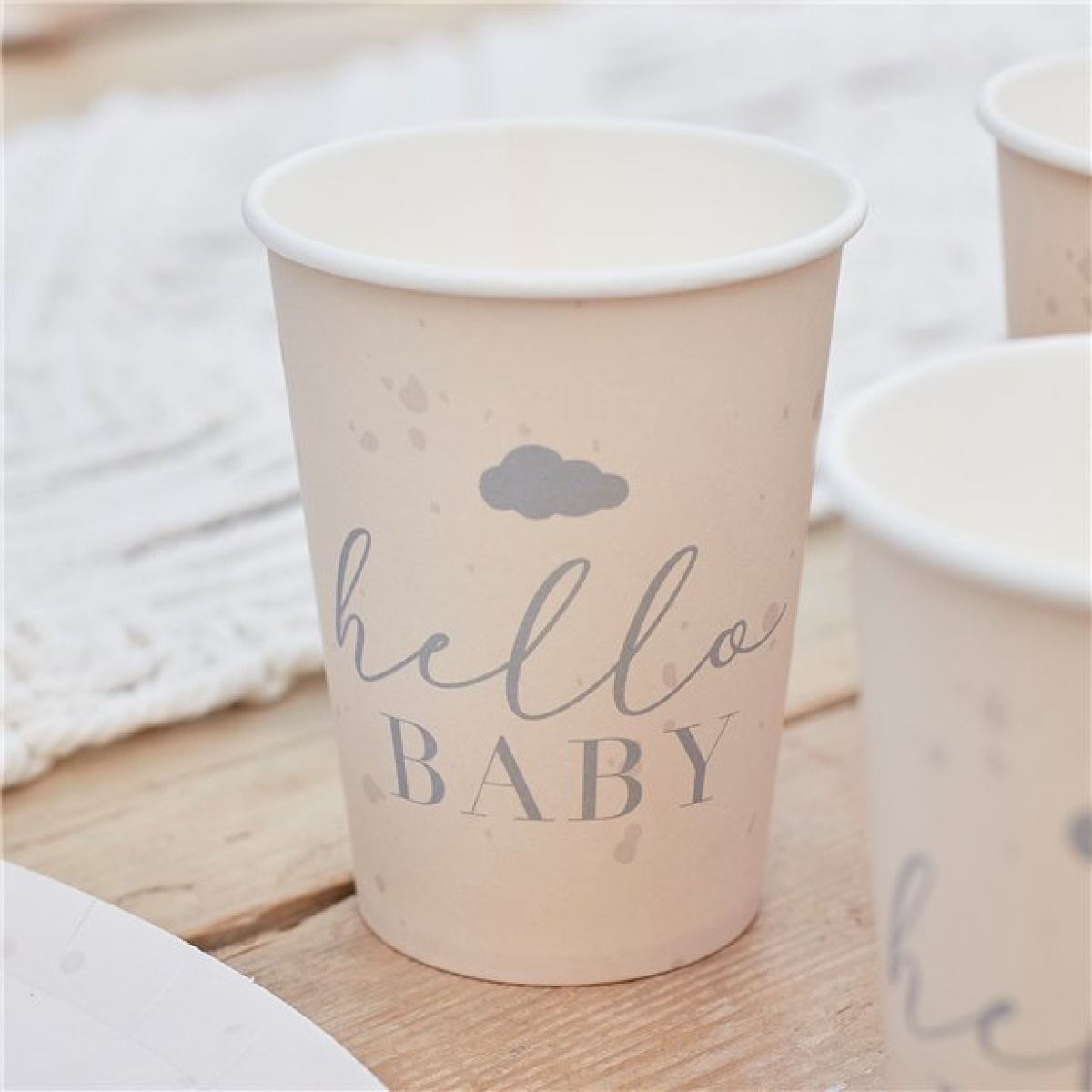 Hello Baby Eco Paper Cups - 266ml (8pk)