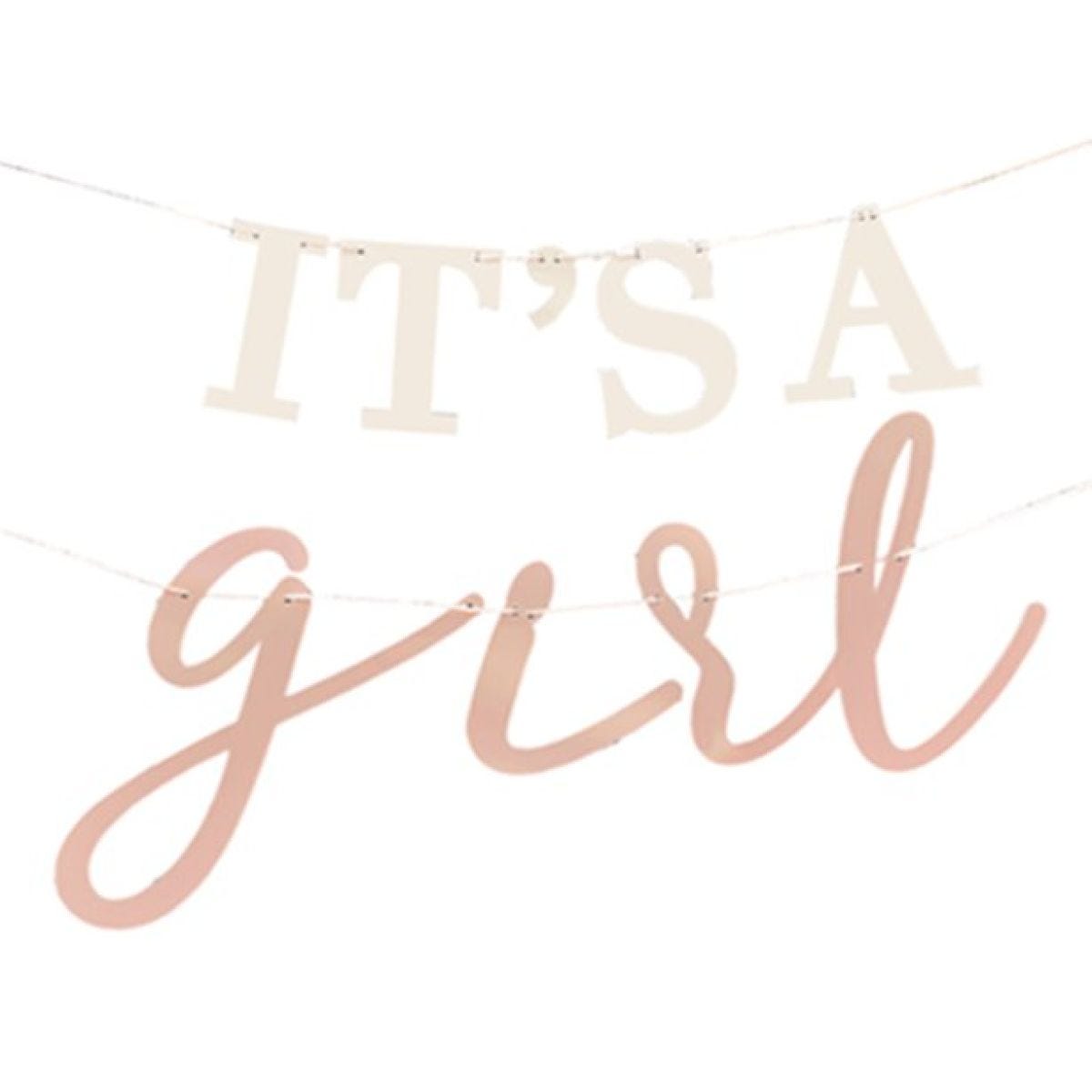 Hello Baby It&apos;s A Girl Eco Bunting