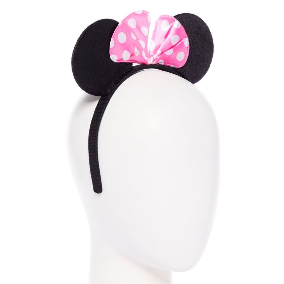 Mouse Ears & Pink Bow Headband