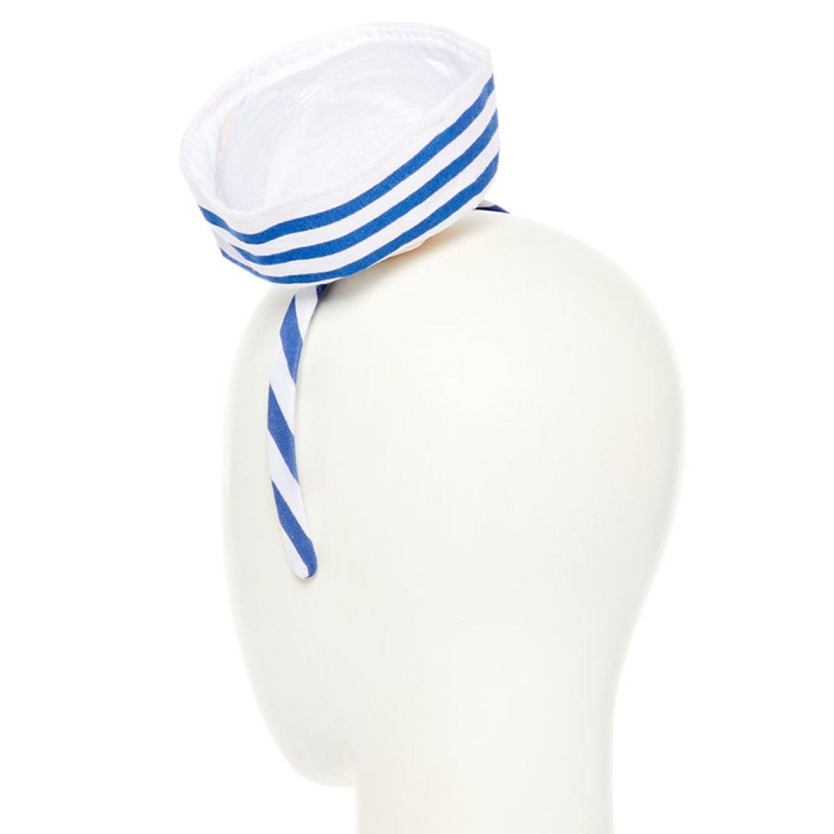 Blue & White Mini Sailor Hat Headband