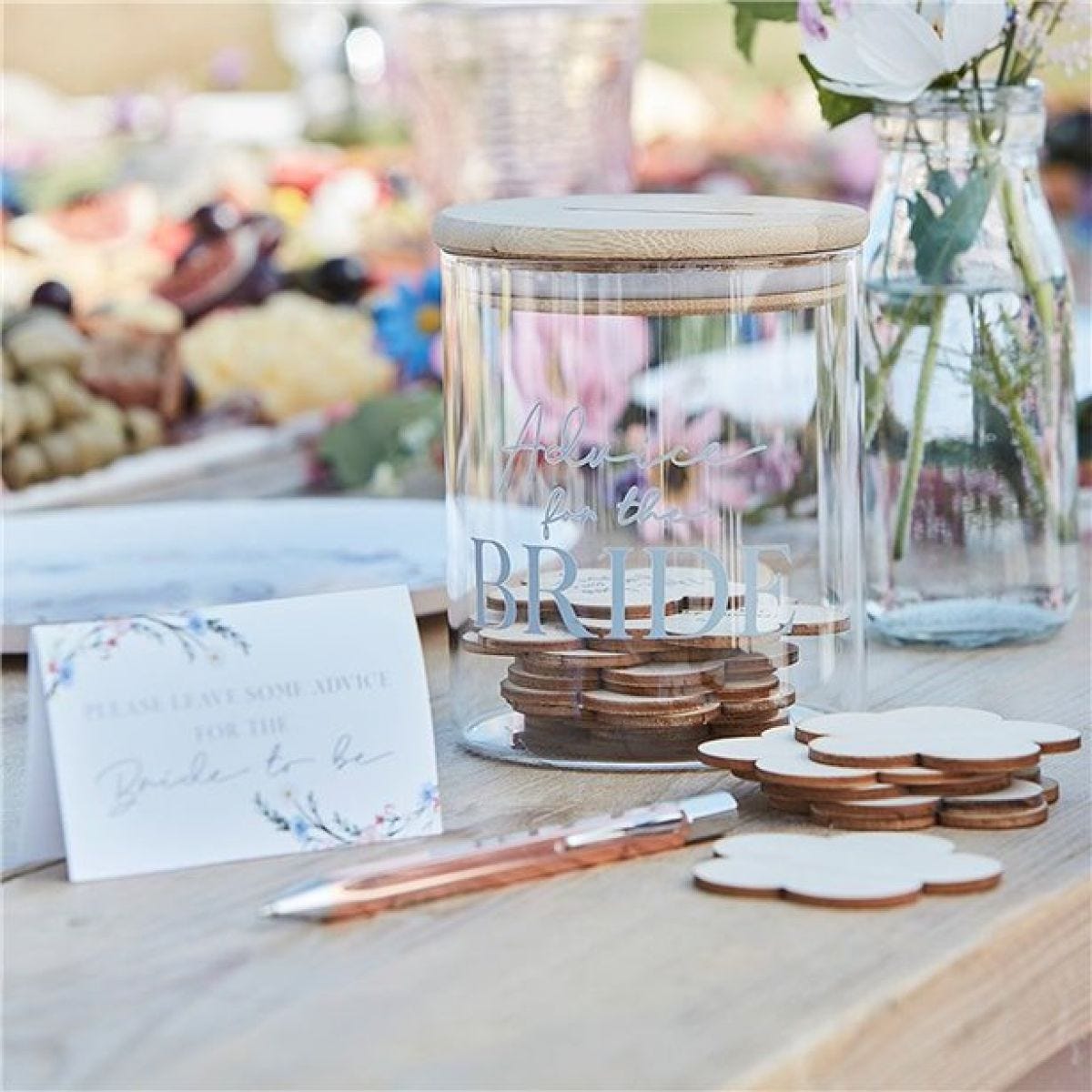 Advice For The Bride Glass Jar