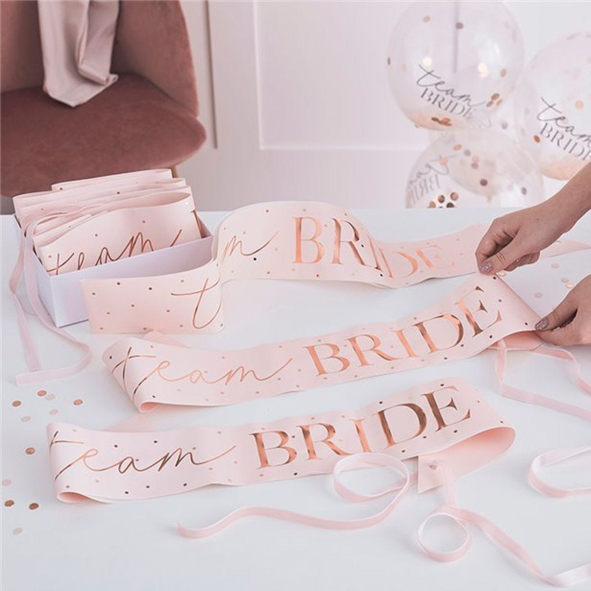 Team Bride Hen Party Sashes Kit (6pk)