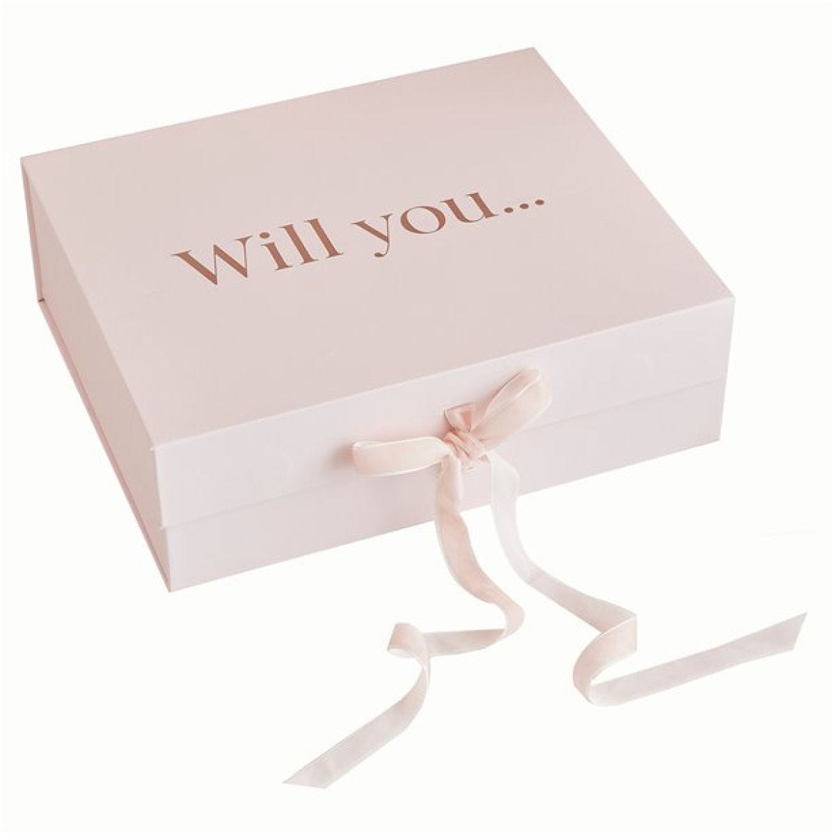 Bridesmaid Rose Gold Foil Proposal Box