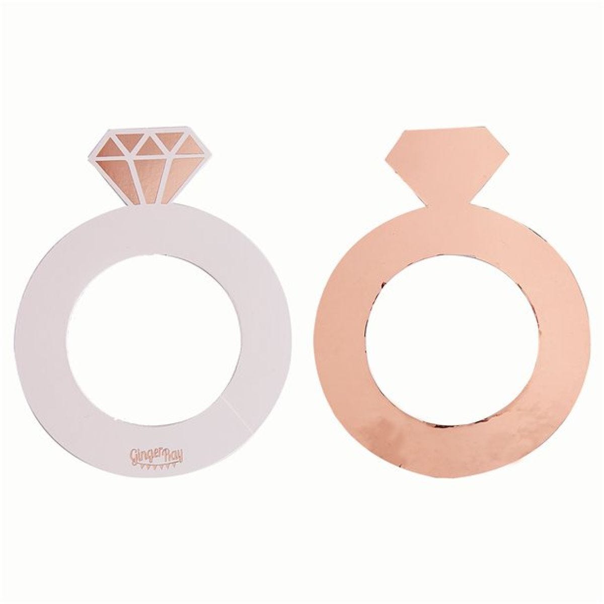 Ring Shaped Rose Gold Foil Drink Markers (10pk)