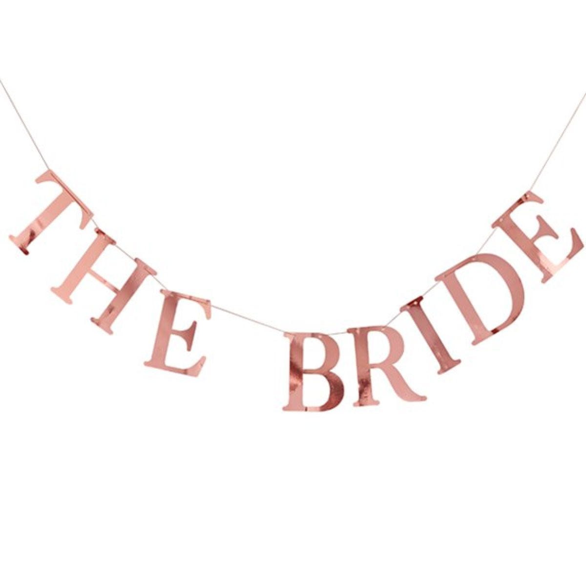 The Bride Rose Gold Peg Bunting