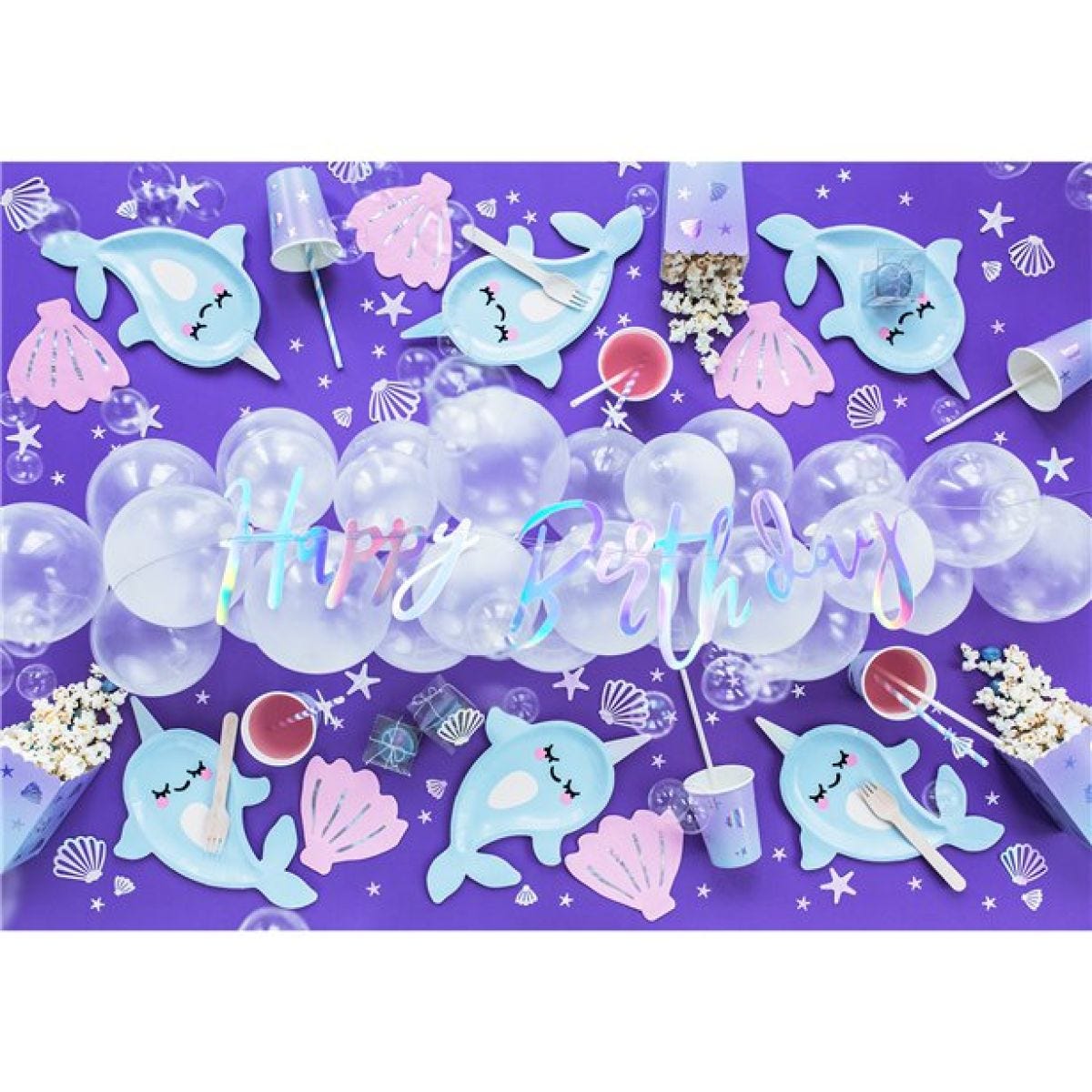 Iridescent &apos;Happy Birthday&apos; Paper Letter Banner - 62cm