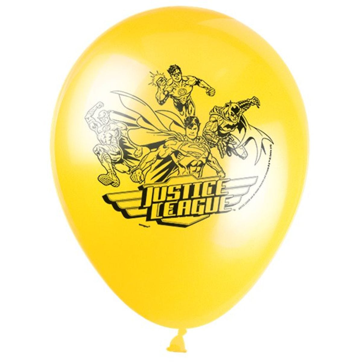 Justice League Balloons - 12" Latex (8pk)