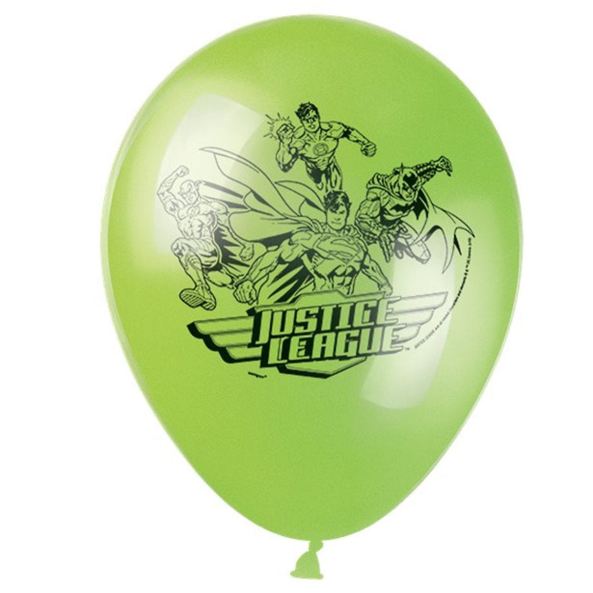 Justice League Balloons - 12" Latex (8pk)