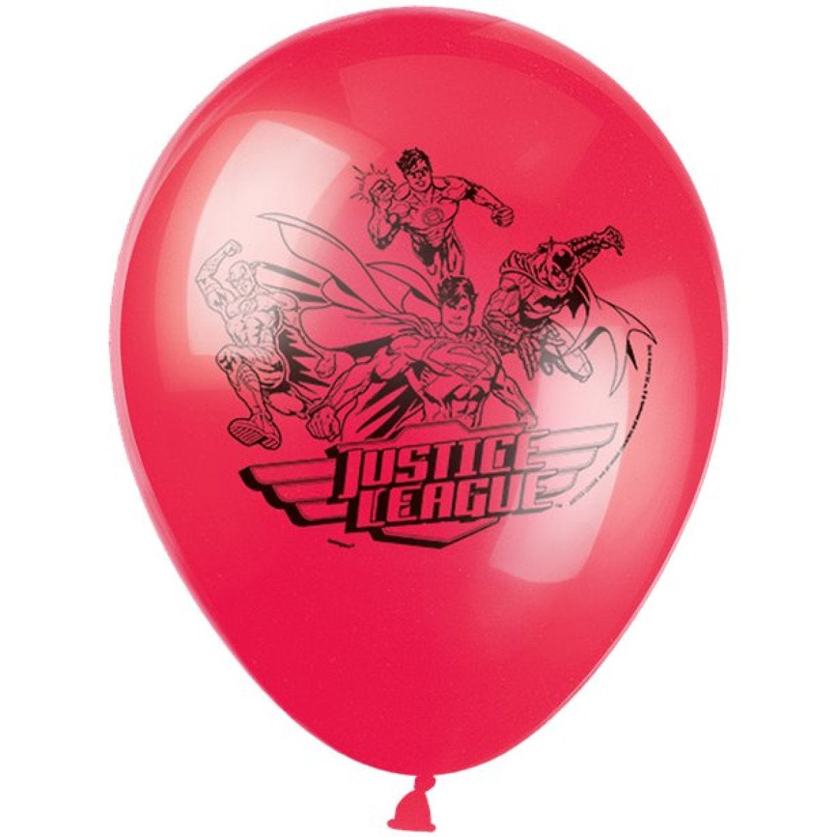 Justice League Balloons - 12" Latex (8pk)