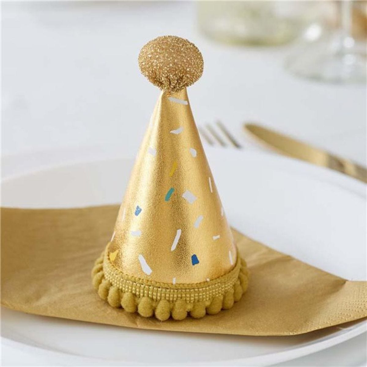 Luxe Gold Mini Fabric Hat