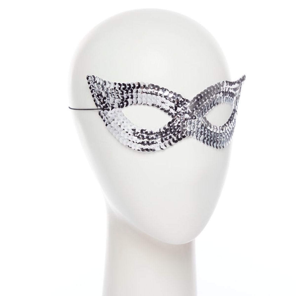 Silver Sequin Mask