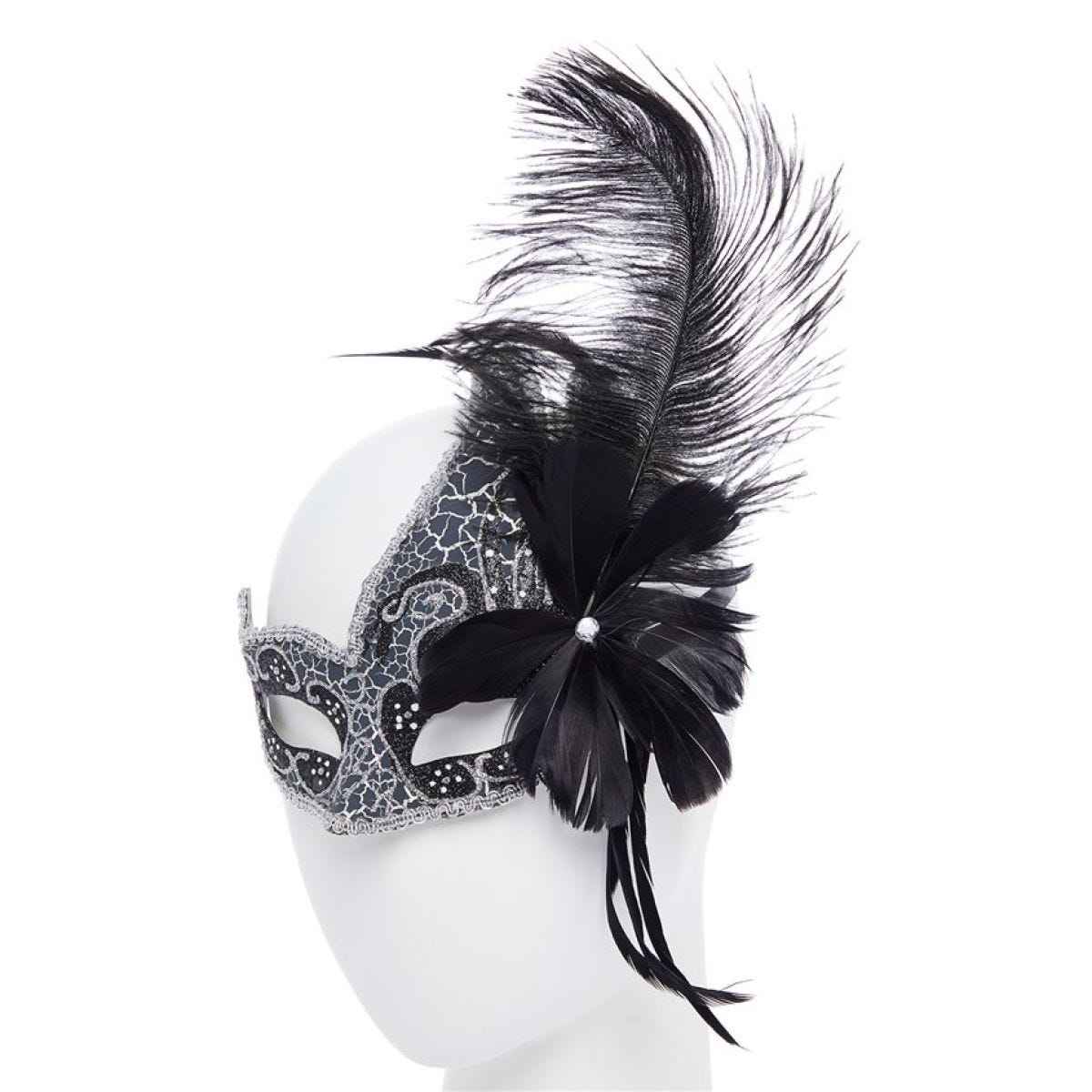 Dark Angel Black Masquerade Mask