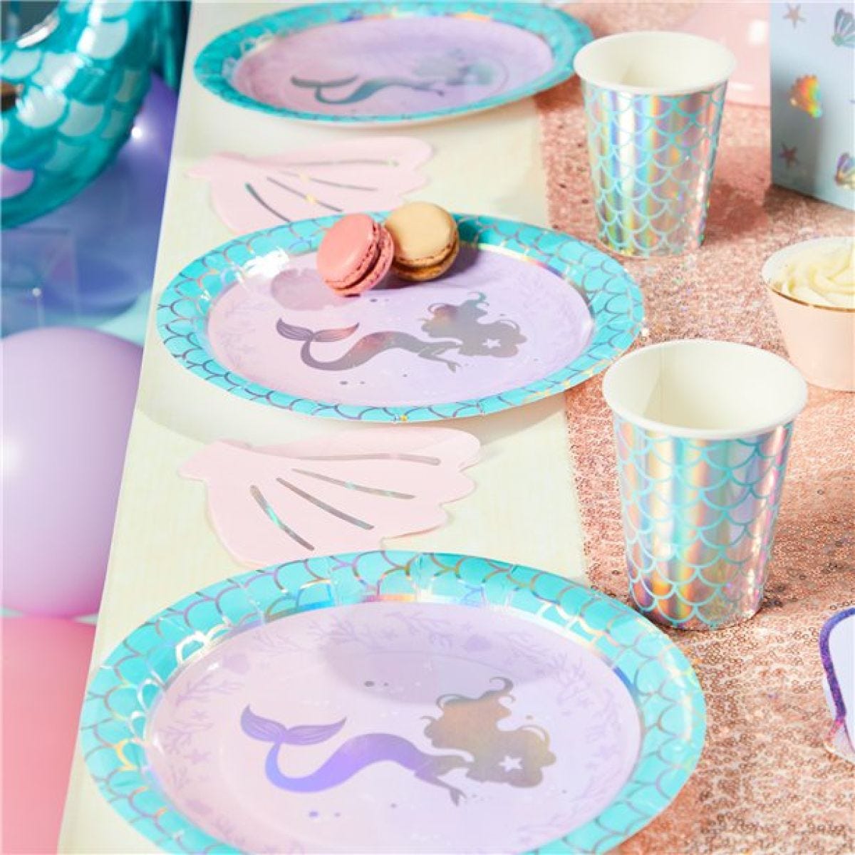 Mermaid Shine Iridescent Paper Plates - 23cm (8pk)