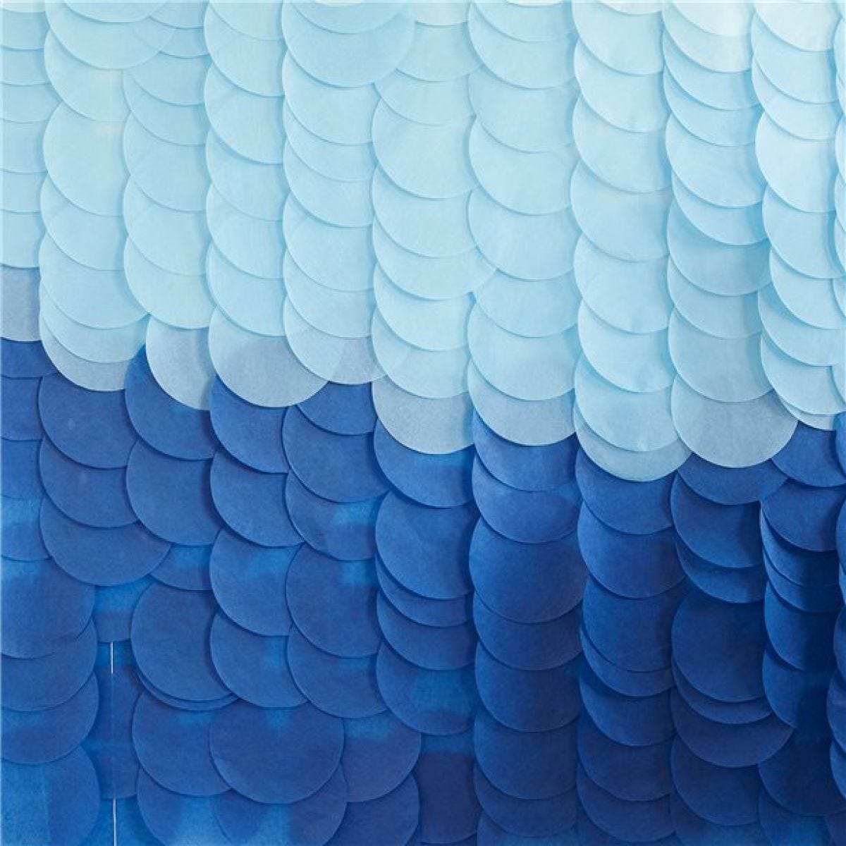 Mix It Up Blue Ombre Tissue Paper Disc Backdrop