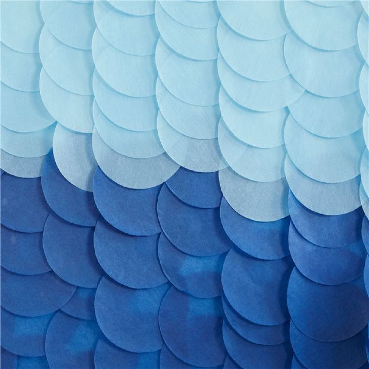 Mix It Up Blue Ombre Tissue Paper Disc Backdrop