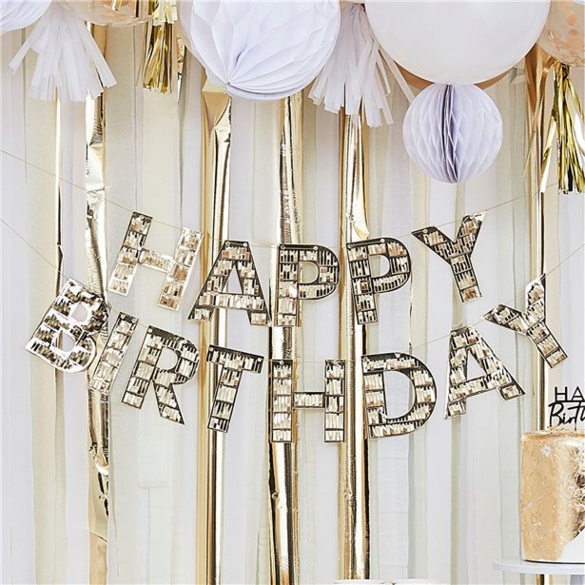 Gold Foil Fringe Letter Bunting - 1.5m