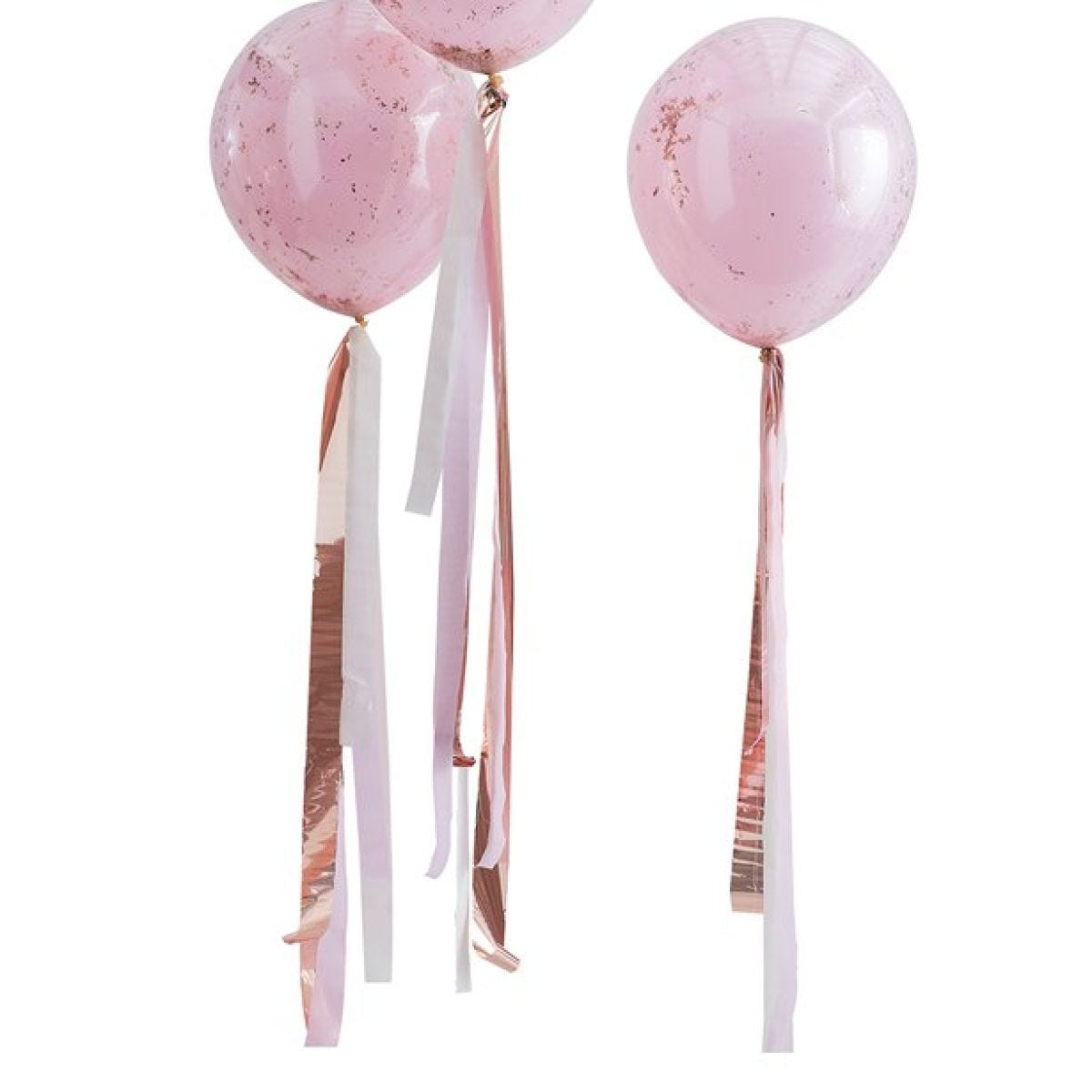 Rose Gold And Pink Streamer Balloon Tails (5pk)