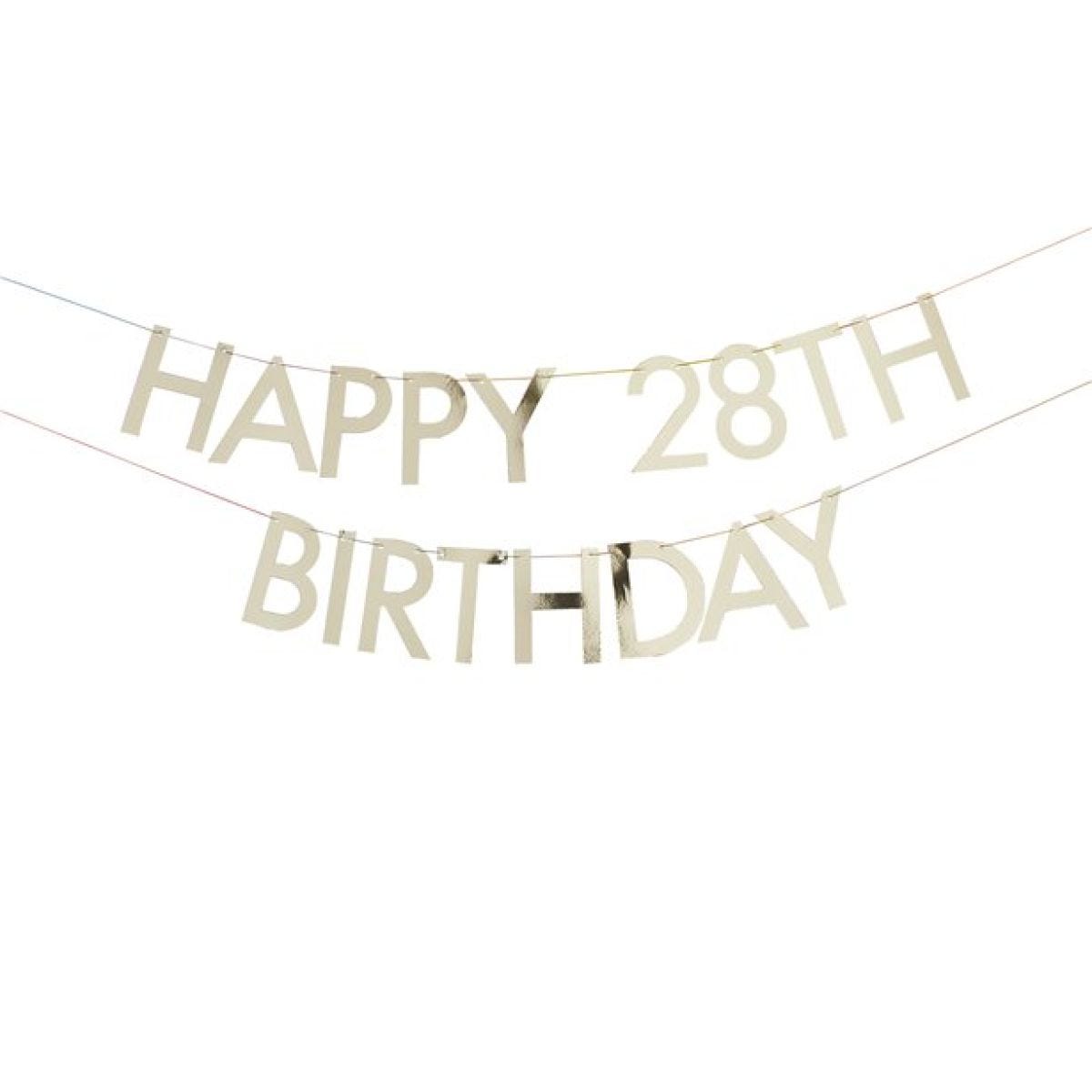 Mix It Up Gold Customisable Age Birthday Paper Banner - 1.5m