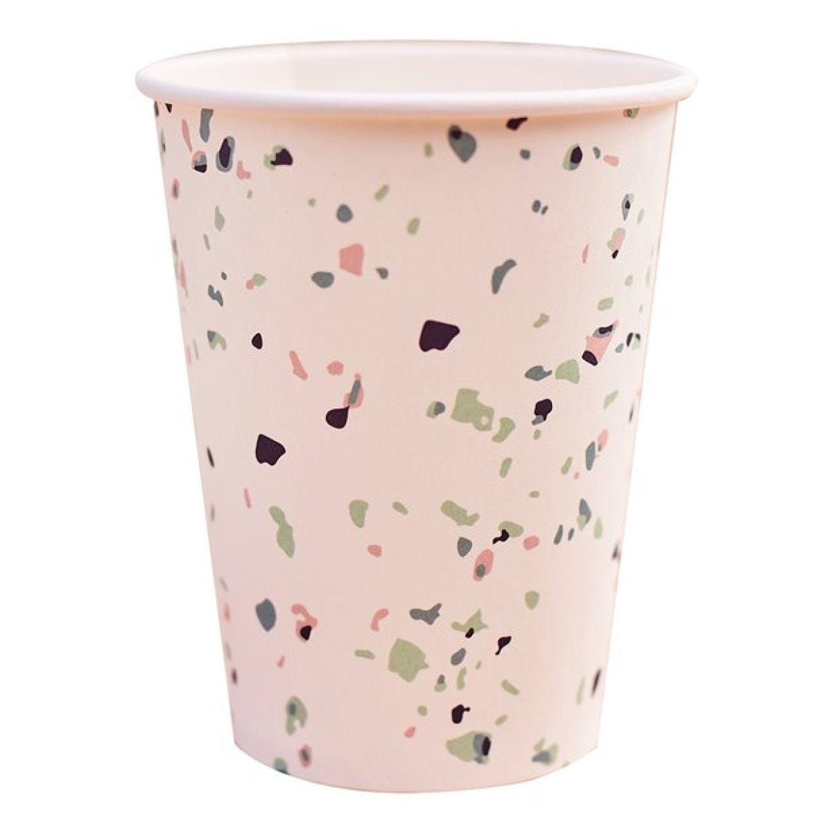 Mix It Up Mint Terrazzo Eco Paper Cups - 266ml (8pk)