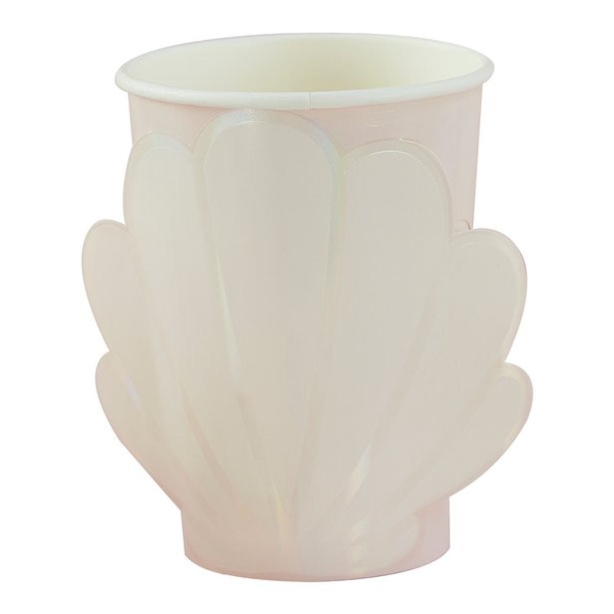 Mermaid Magic Shell Paper Cups - 266ml (8pk)