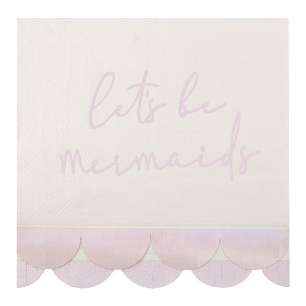 Mermaid Magic Scalloped Paper Napkins - 33cm (16pk)