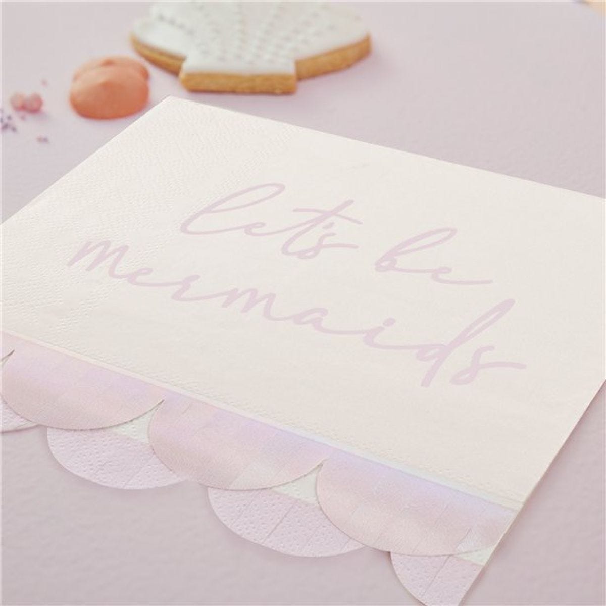 Mermaid Magic Scalloped Paper Napkins - 33cm (16pk)