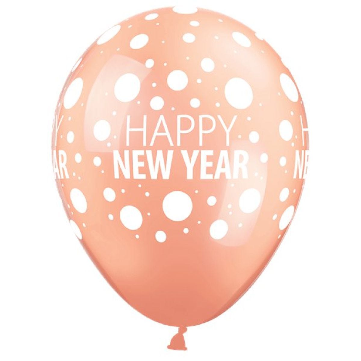 Happy New Year Dots Balloons - 11" Latex (25pk)