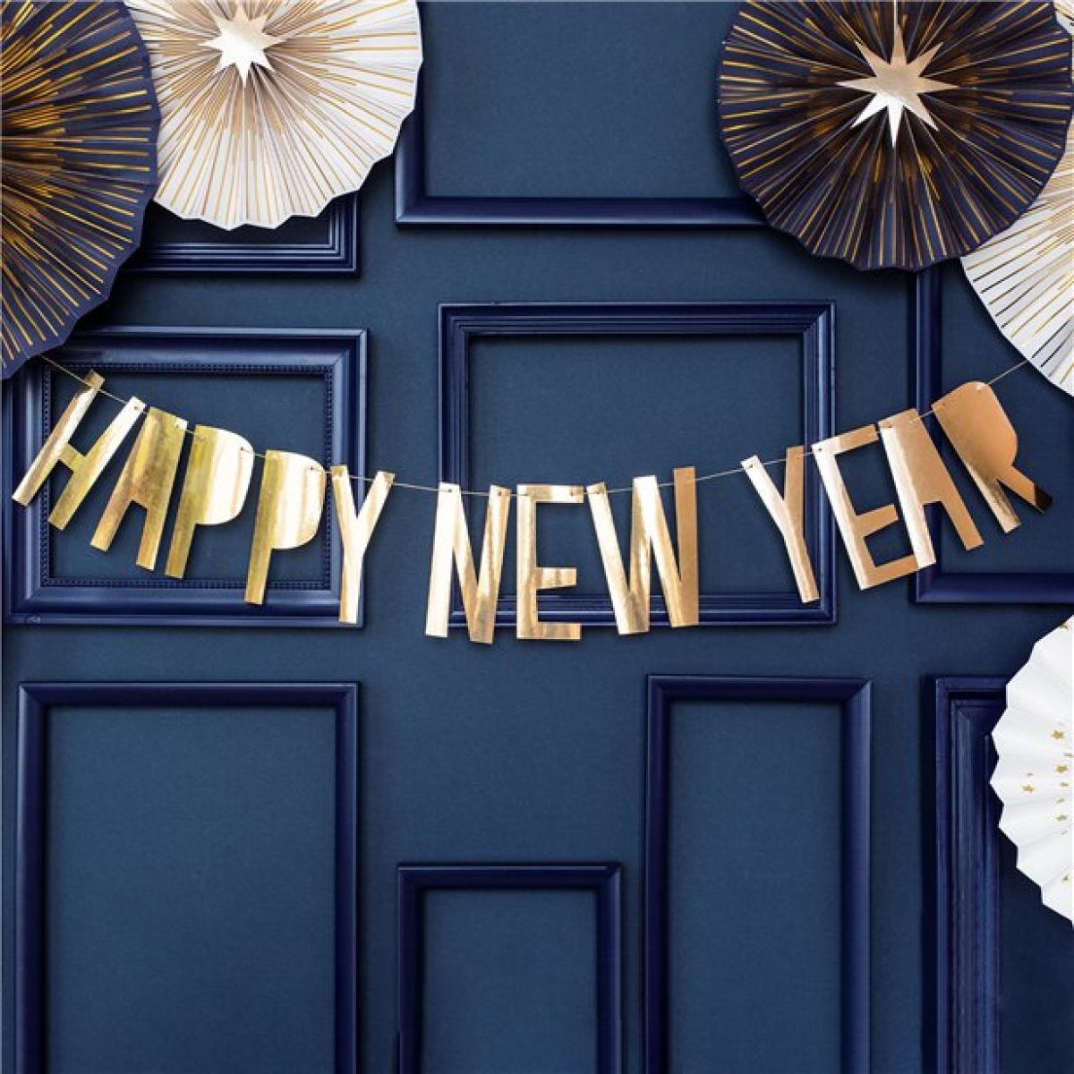 Gold &apos;Happy New Year&apos; Paper Letter Banner - 90cm