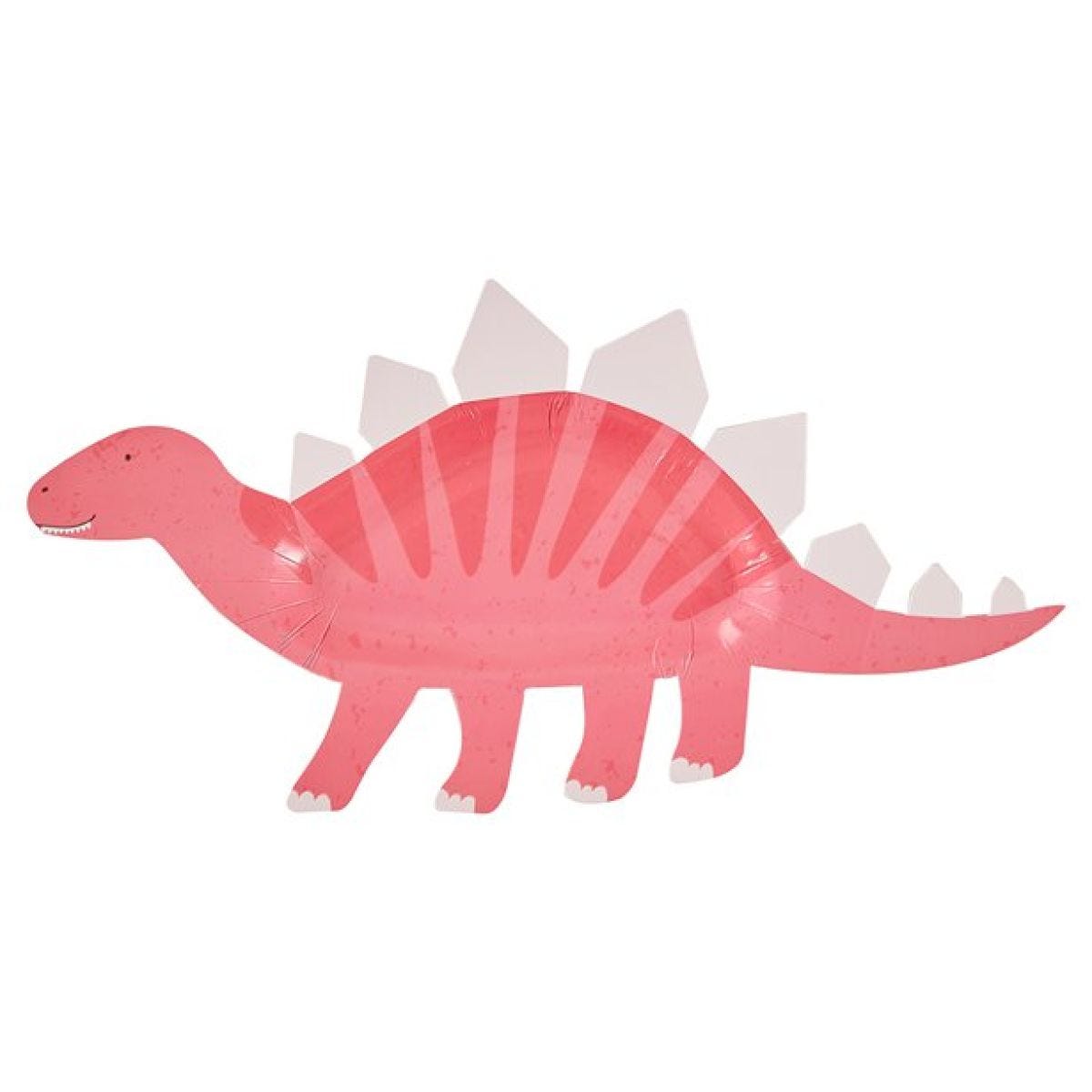 Party Like A Dinosaur Shaped Paper Plates - 30cm (8pk)