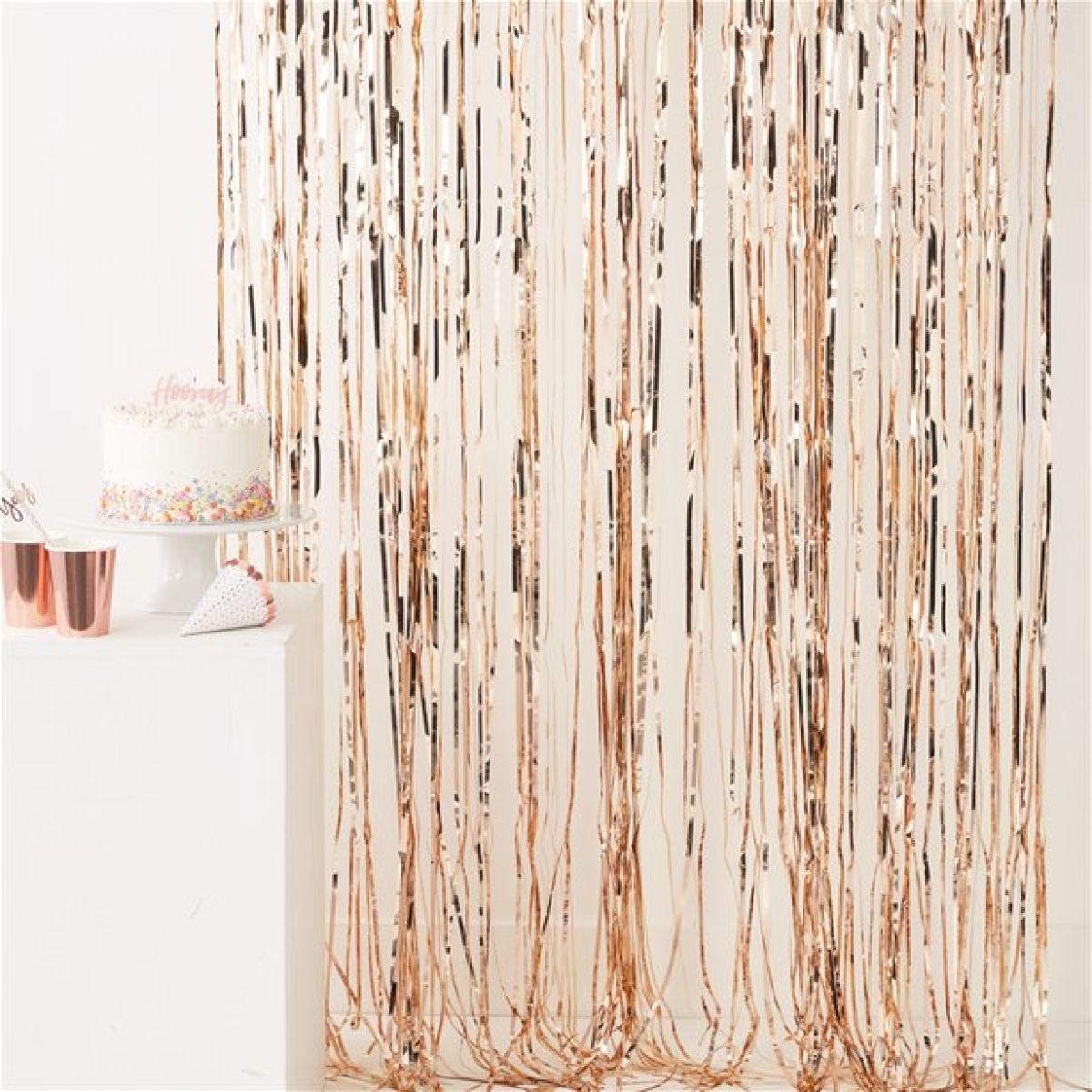 Rose Gold Foil Curtain - 2.5m x 1m