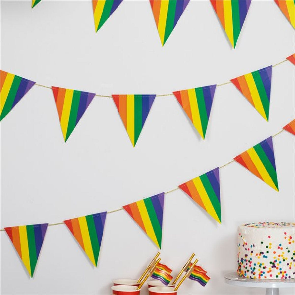 Rainbow Triangle Bunting - 5m