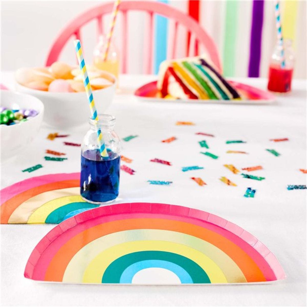 Rainbow Paper Plate - 25cm (12pk)