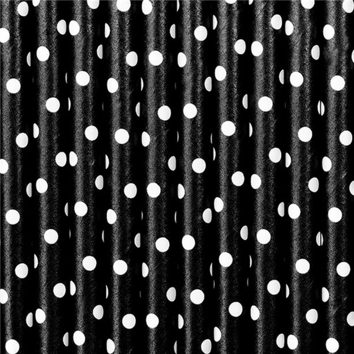 Black Dots Paper Straws (10pk)