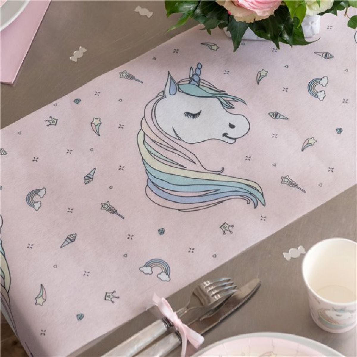 Unicorn Fabric Table Runner - 5m