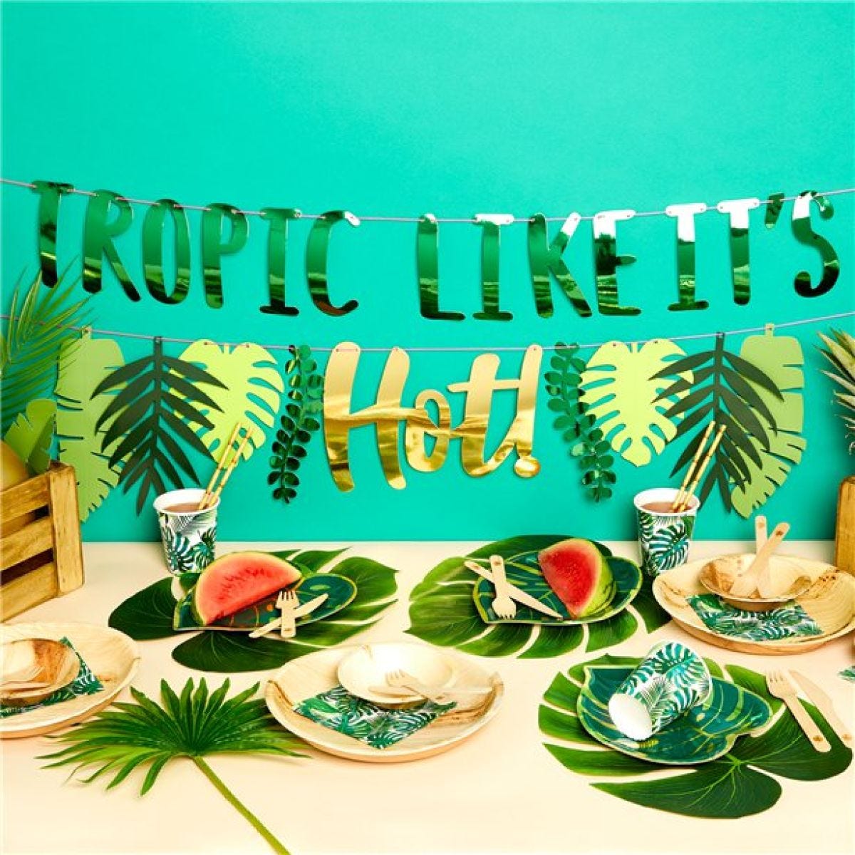 Tropic Like Its Hot 2-Tiered Banner - 2m