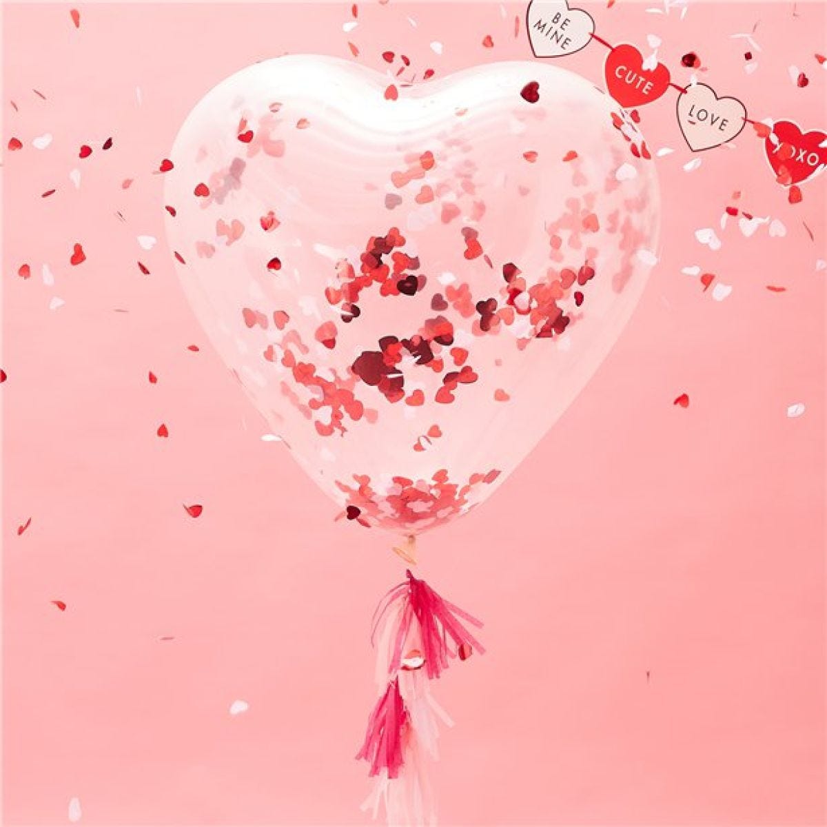 Heart Confetti Latex Balloon Kit