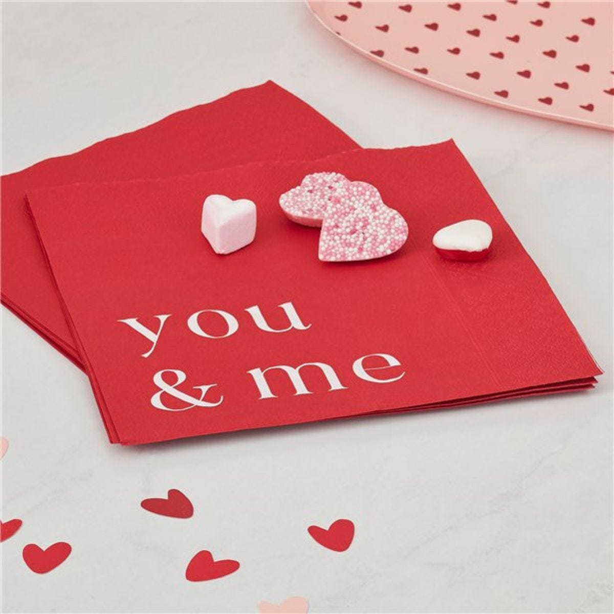 You & Me Paper Napkins - 33cm (16pk)