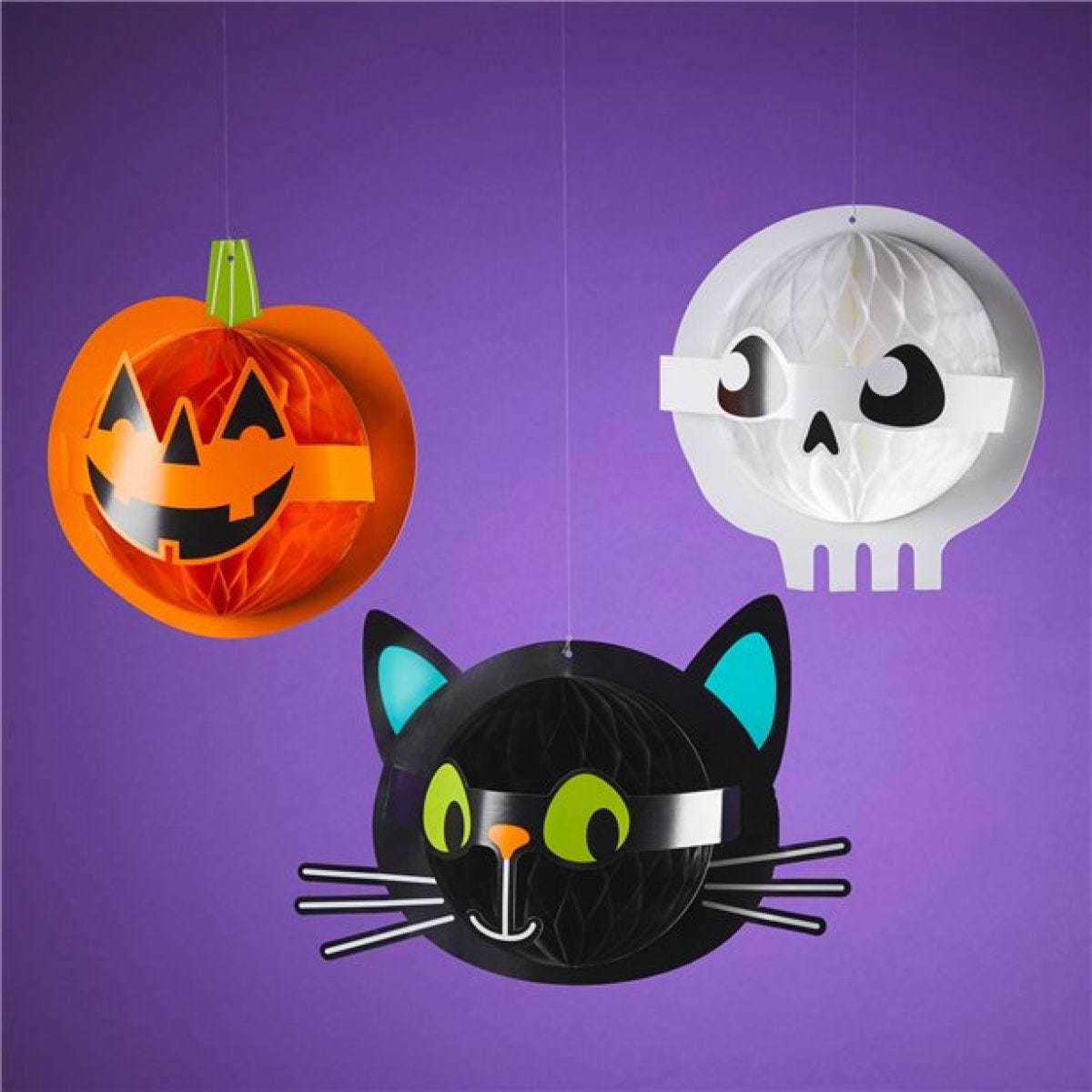 Hallo-ween Friends Honeycomb Decorations (3pk)