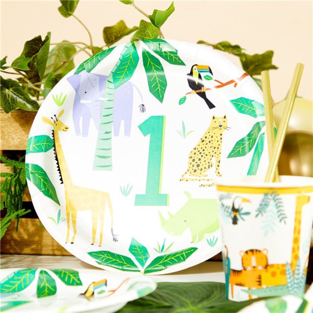 Wild One 1st Birthday Paper Plates - 23cm