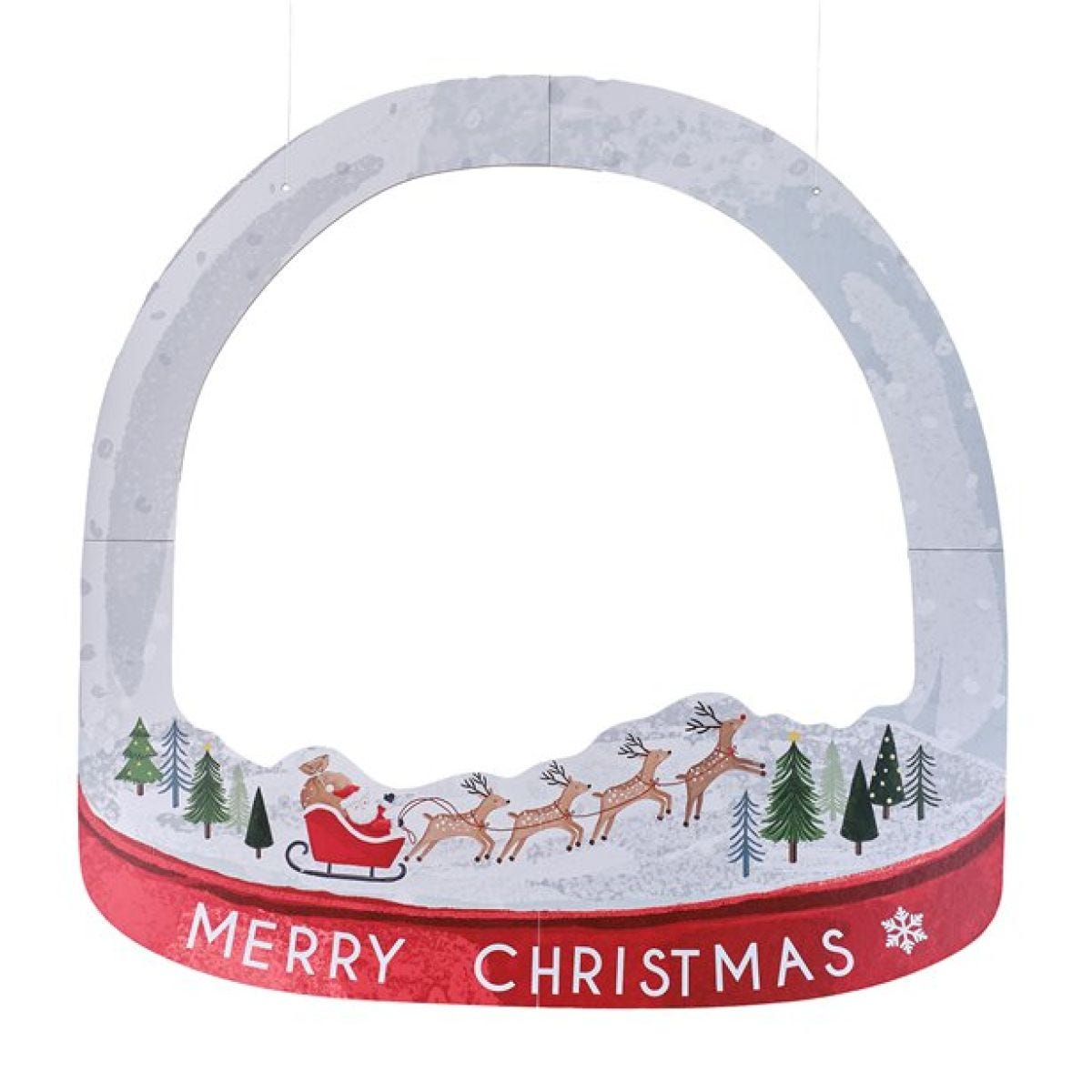 Customisable Snowglobe Christmas Photo Booth Frame