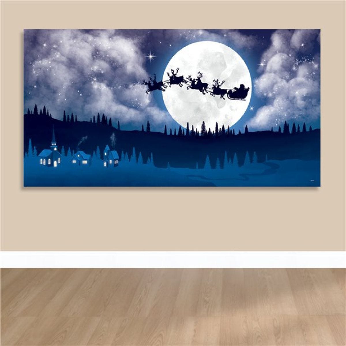 Santa&apos;s Sleigh Scene Setter - 85cm x 165cm