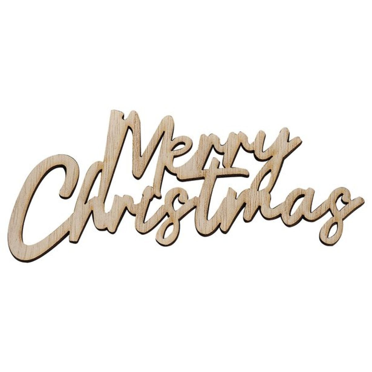 Wood Merry Christmas Sign (6pk)