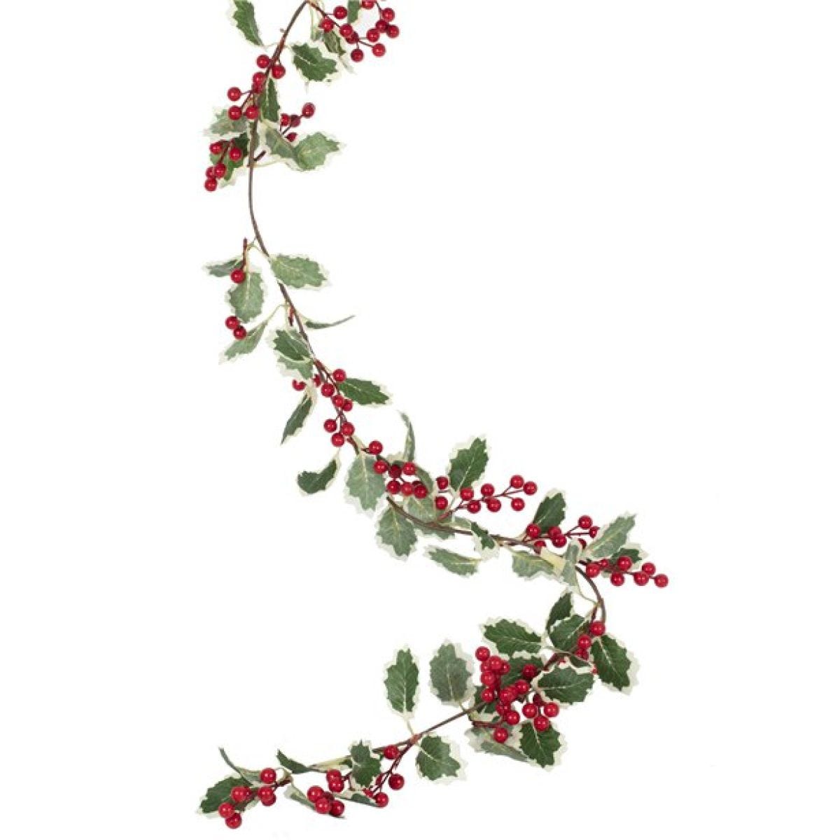 Berries and Holly Foliage Garland - 1.8m