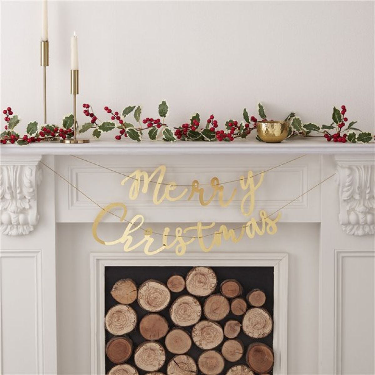 Berries and Holly Foliage Garland - 1.8m