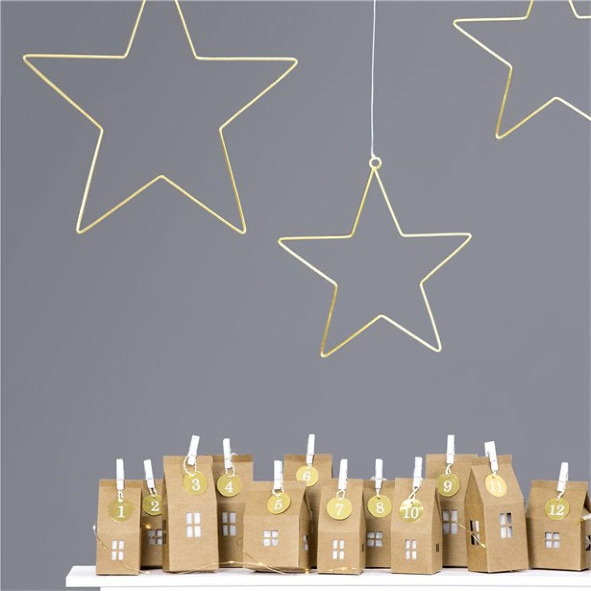 Star Metal Hanging Decorations (2pk)